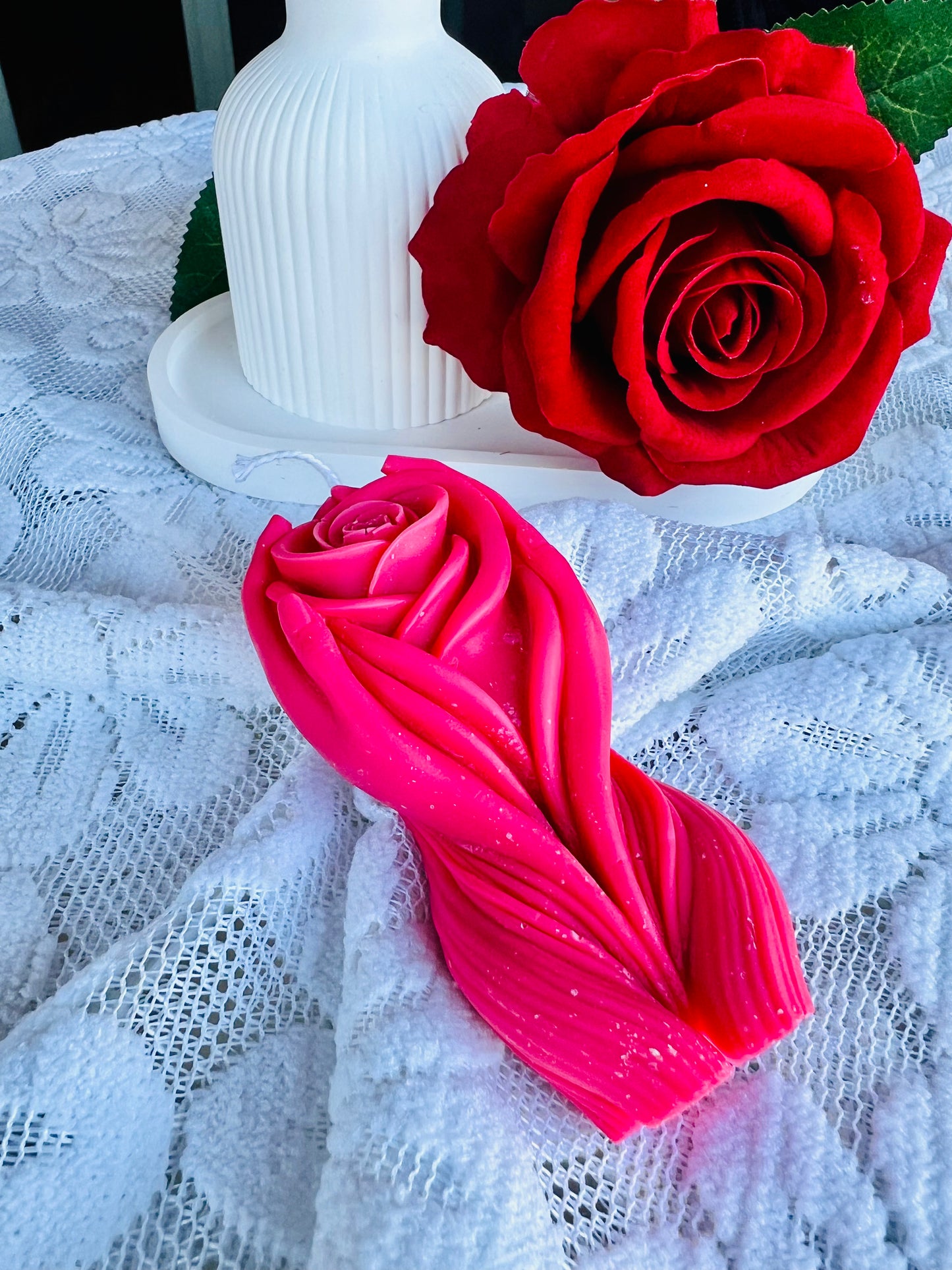 Valentine’s day Rose candle