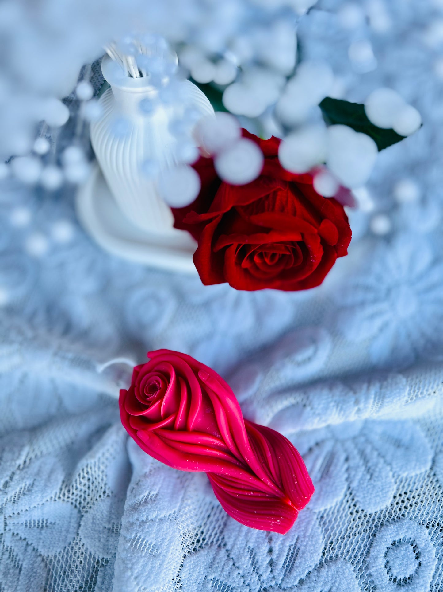 Valentine’s day Rose candle