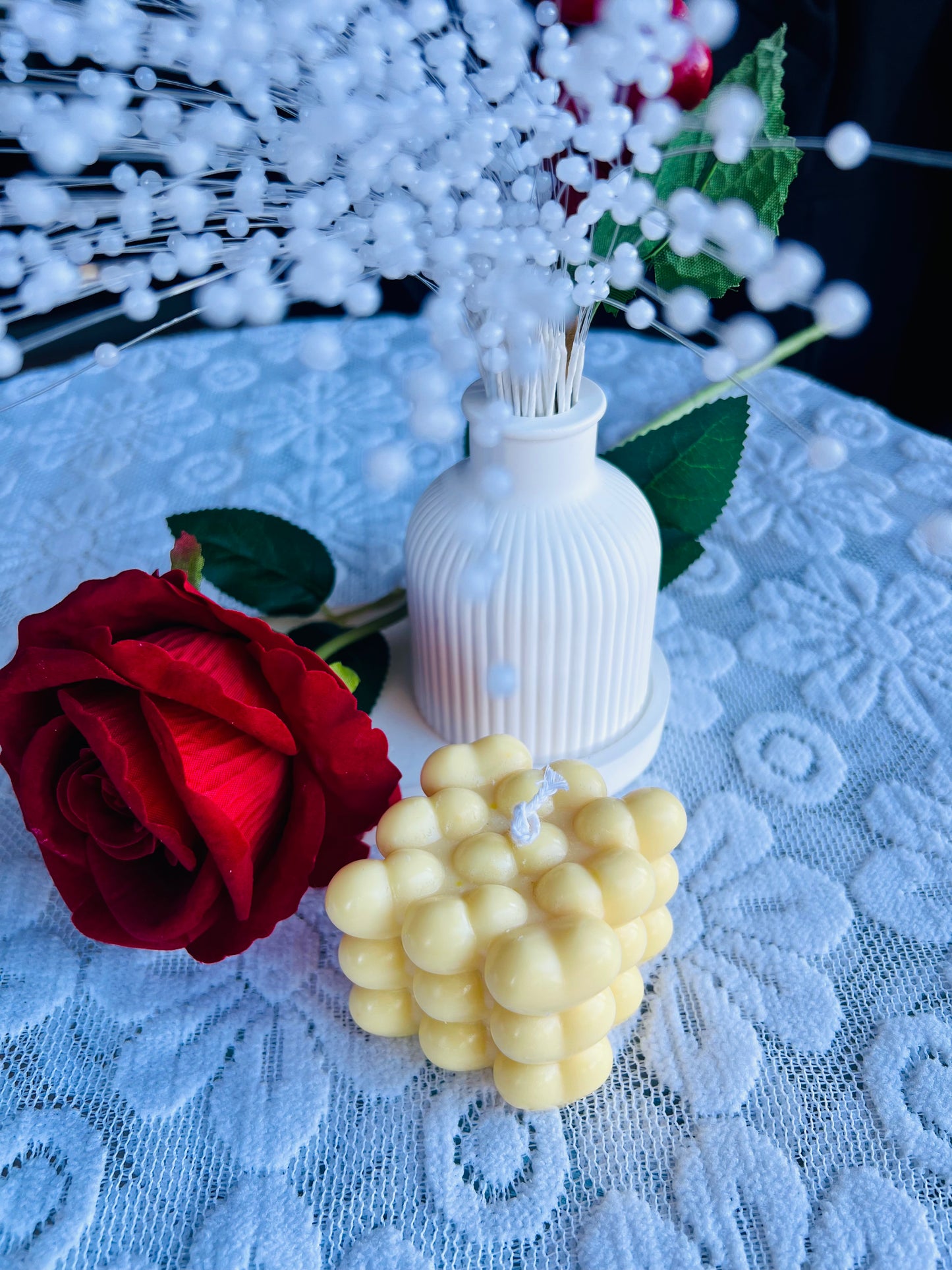 Heart-Shaped Bubble Candle