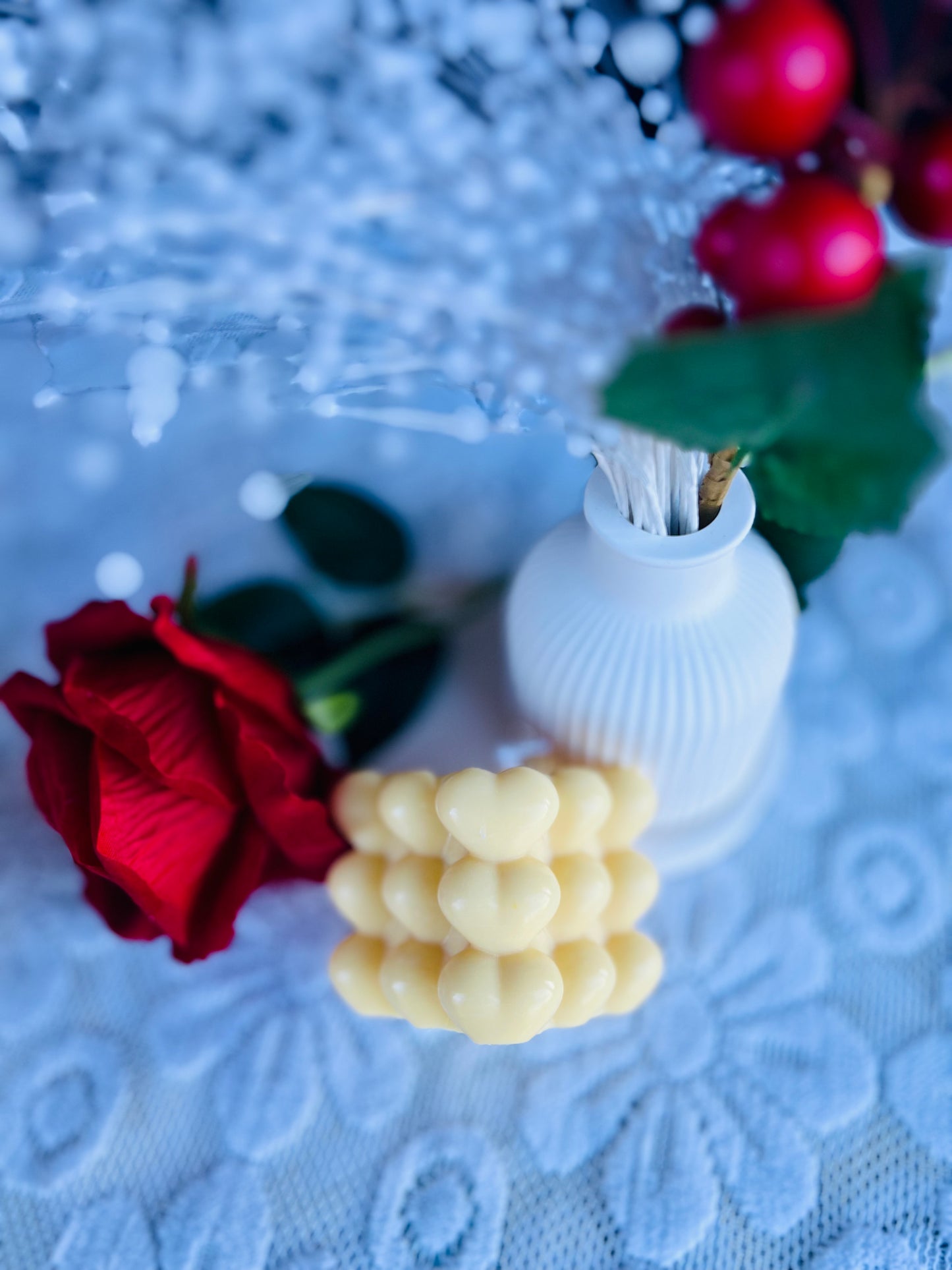 Heart-Shaped Bubble Candle