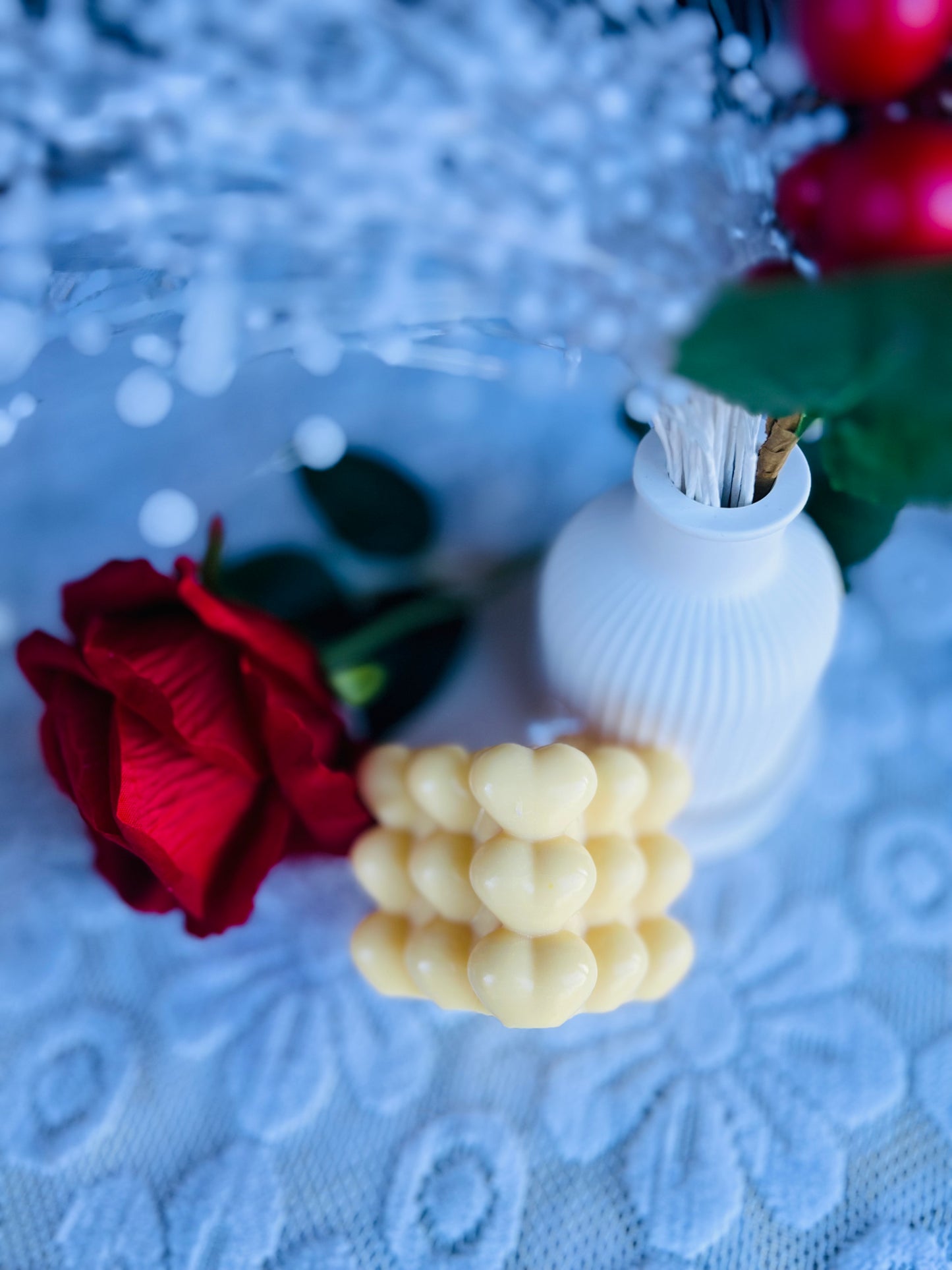Heart-Shaped Bubble Candle