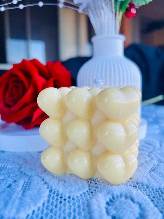 Heart-Shaped Bubble Candle