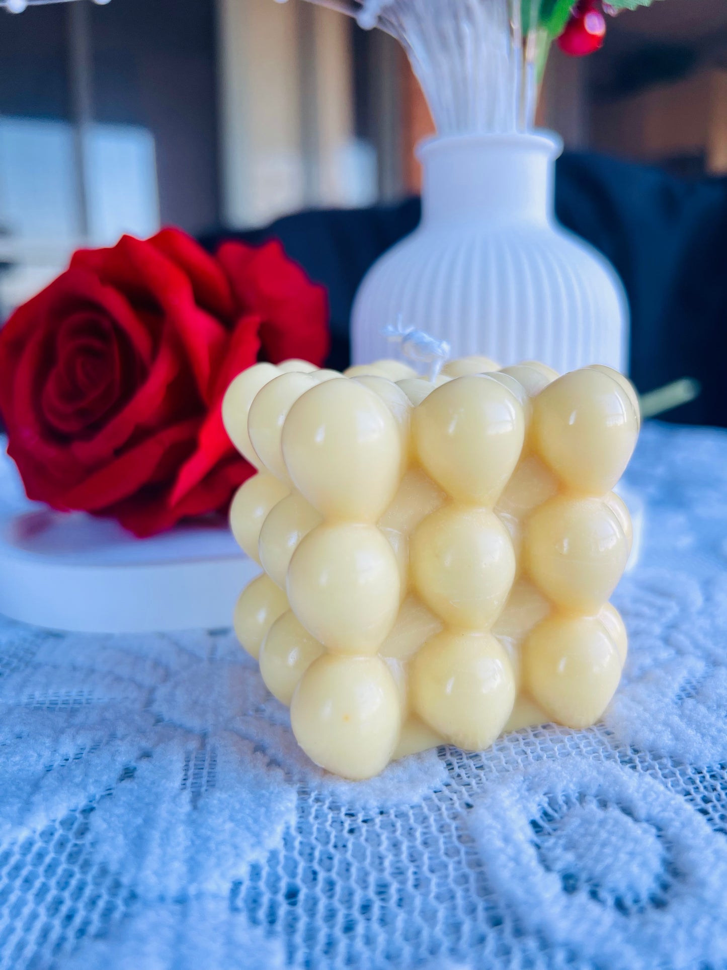 Heart-Shaped Bubble Candle