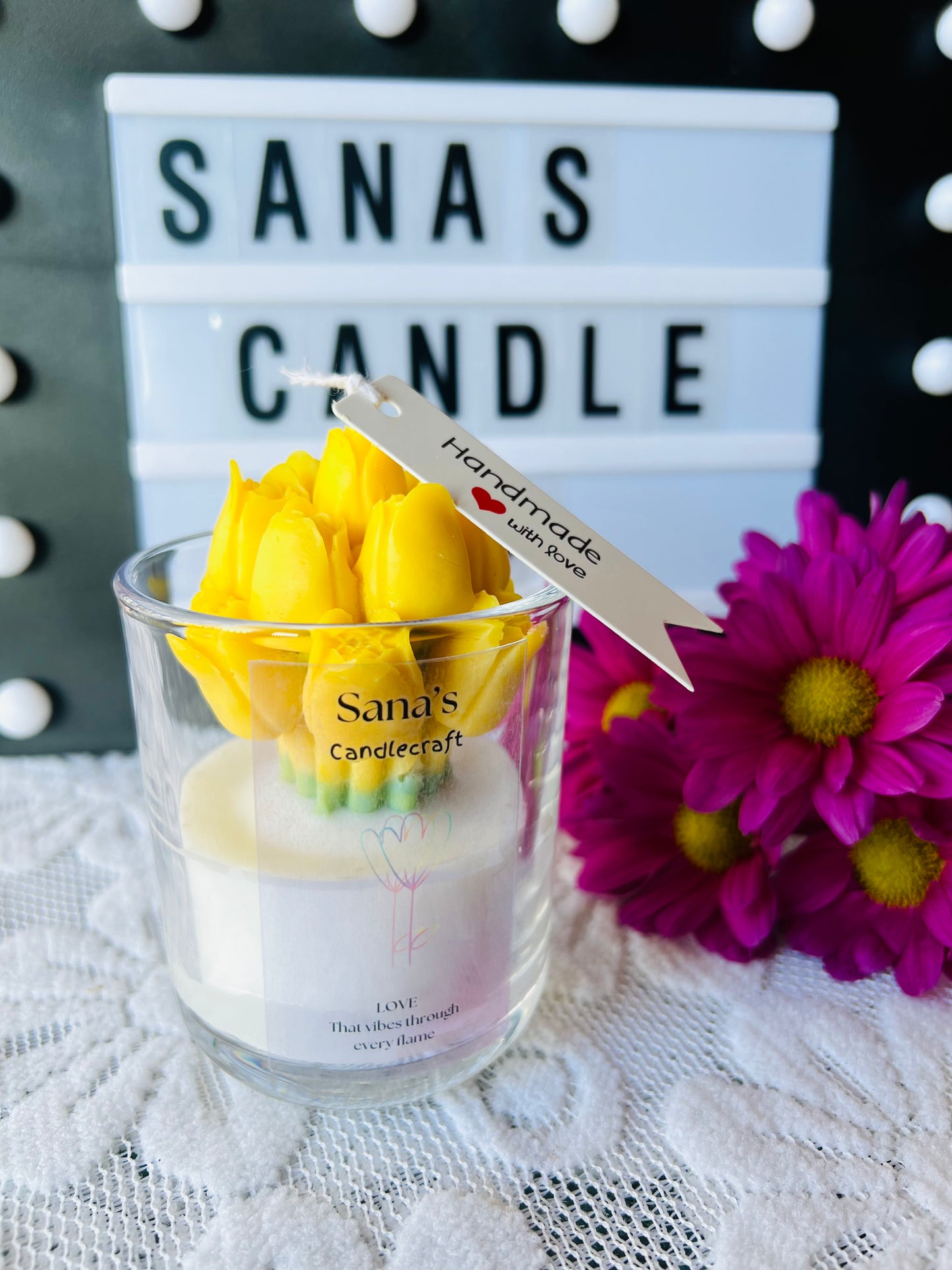 Tulip Bouquet Jar Candle