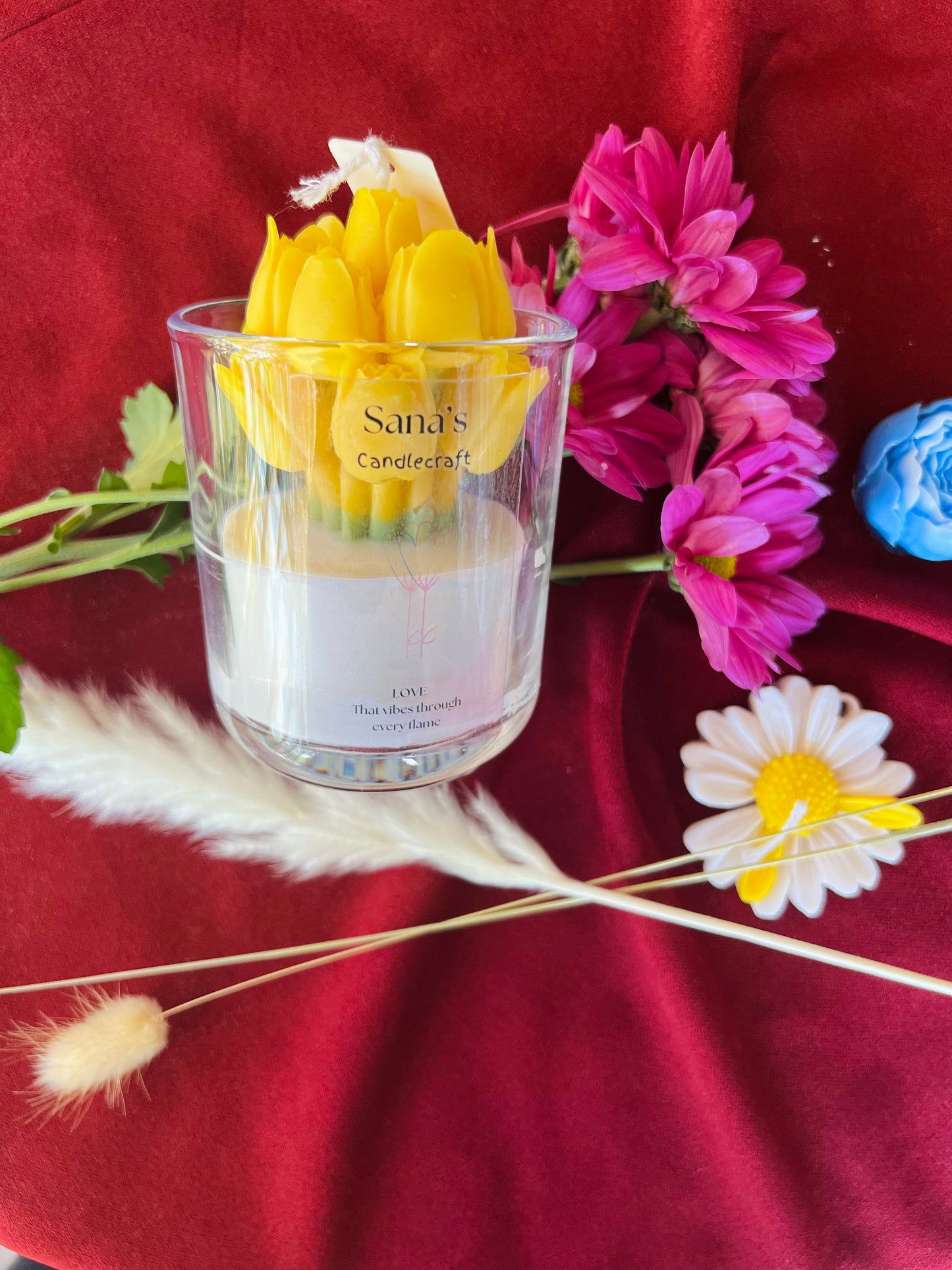 Tulip Bouquet Jar Candle