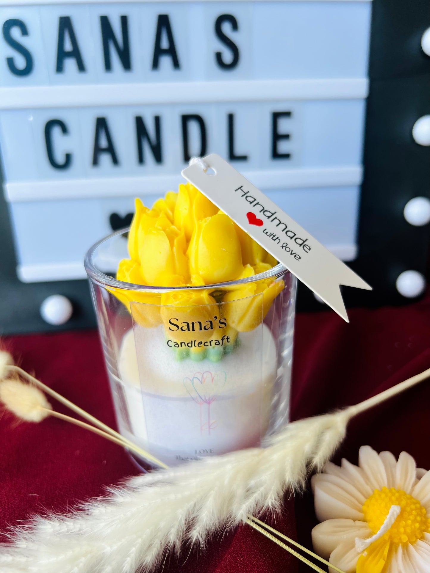 Tulip Bouquet Jar Candle