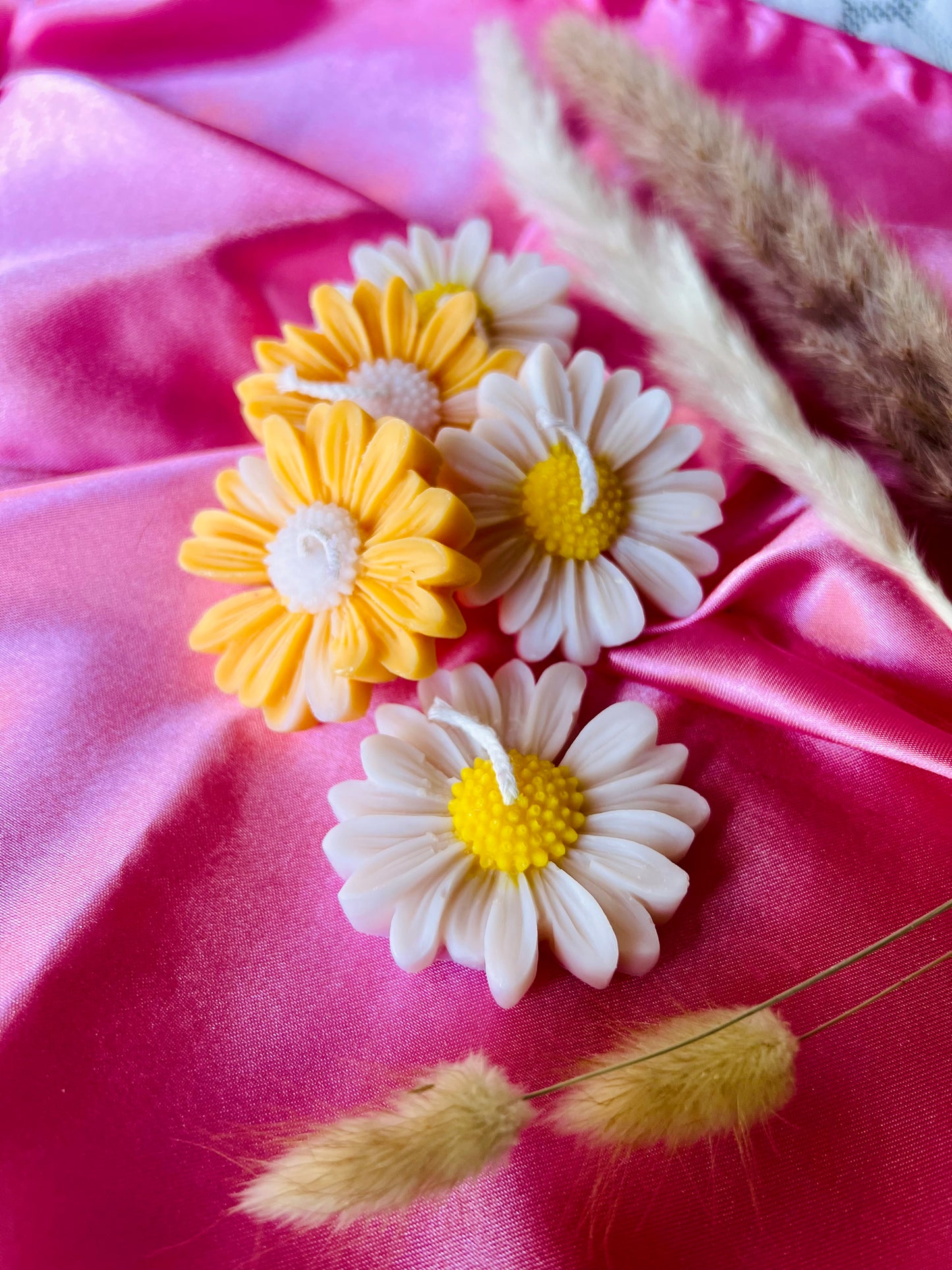 Daisy bloom flower candles