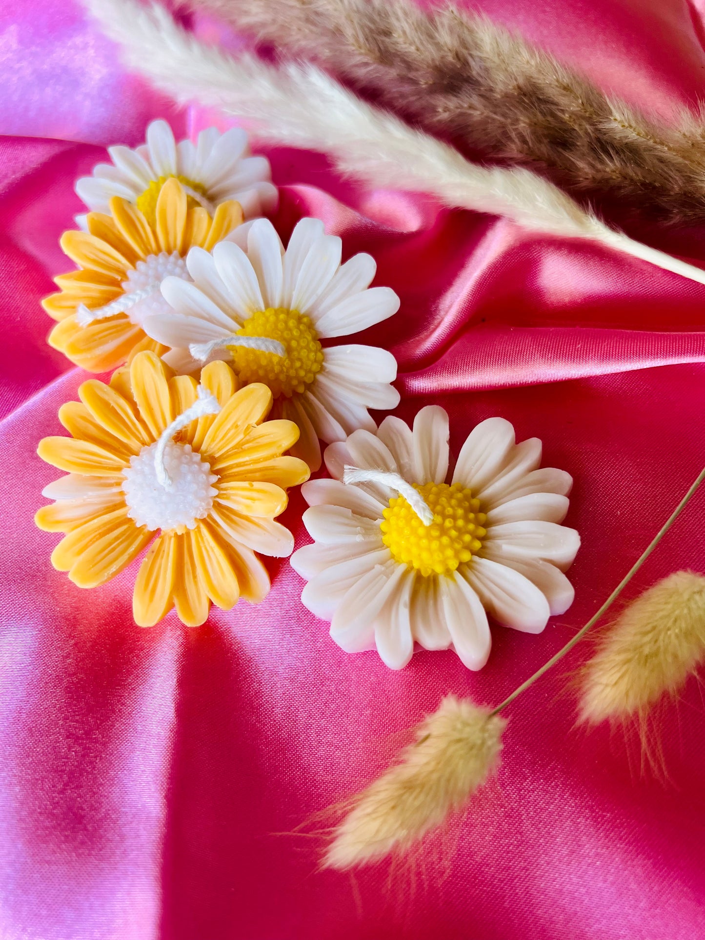 Daisy bloom flower candles